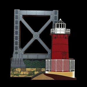 JEFFRY'S HOOK LIGHTHOUSE New York City, New York NYC Shelia's 1996 SIGNED